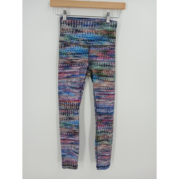 Lululemon Pants - Lululemon Wunder Train Hi Rise Crop Legging Digital Oasis Womens 4